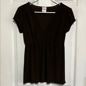 Studio Y Black V-Neck Blouse